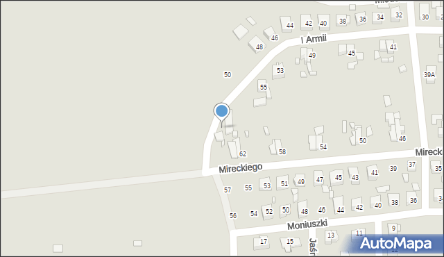 Dębno, I Armii, 63, mapa Dębno