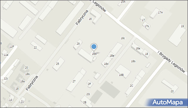 Goleniów, I Brygady Legionów, 16A, mapa Goleniów