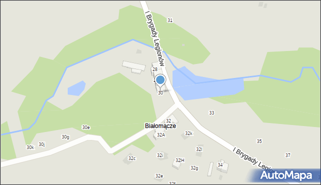 Goleniów, I Brygady Legionów, 30, mapa Goleniów