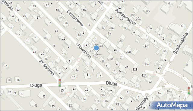 Radzionków, I Powstania, 10, mapa Radzionków