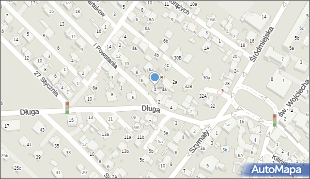 Radzionków, I Powstania, 4, mapa Radzionków