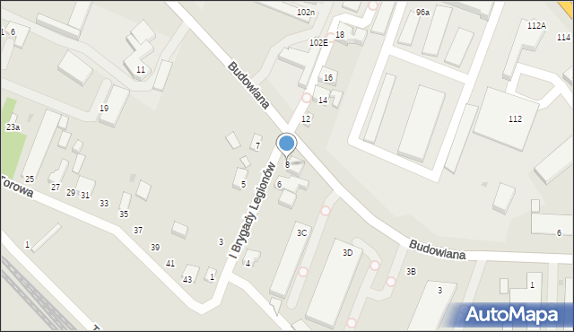 Siedlce, I Brygady Legionów, 8, mapa Siedlce