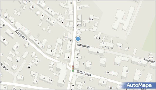 Sławno, I Pułku Ułanów, 18, mapa Sławno