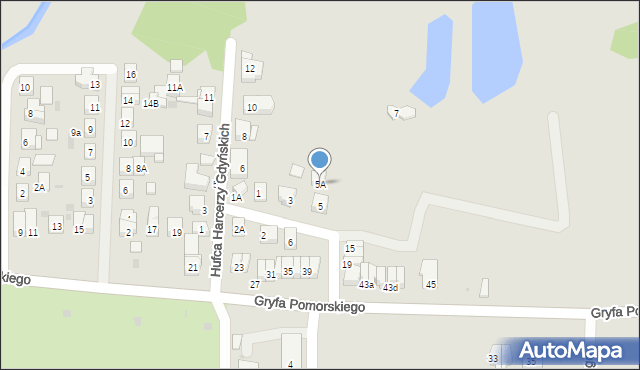 Wejherowo, I Morskiego Pułku Strzelców, 5A, mapa Wejherowo