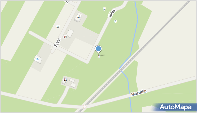 Głosków, Ibisa, 2, mapa Głosków