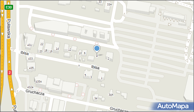 Warszawa, Ibisa, 4, mapa Warszawy