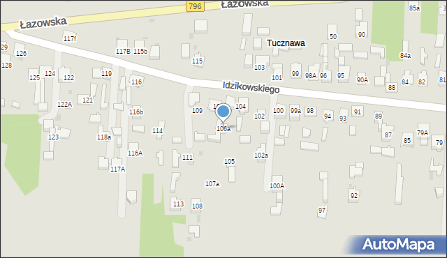 Dąbrowa Górnicza, Idzikowskiego Ludwika, mjr., 106a, mapa Dąbrowa Górnicza