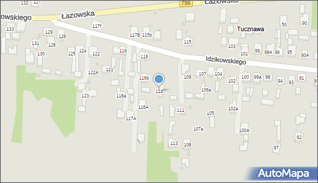 Dąbrowa Górnicza, Idzikowskiego Ludwika, mjr., 114, mapa Dąbrowa Górnicza