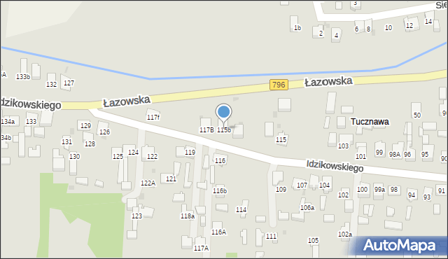 Dąbrowa Górnicza, Idzikowskiego Ludwika, mjr., 115b, mapa Dąbrowa Górnicza
