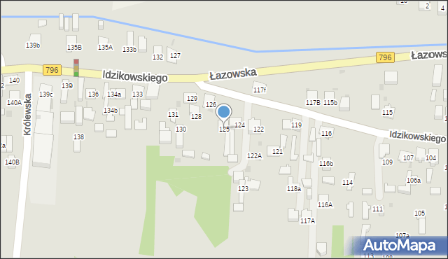 Dąbrowa Górnicza, Idzikowskiego Ludwika, mjr., 125, mapa Dąbrowa Górnicza