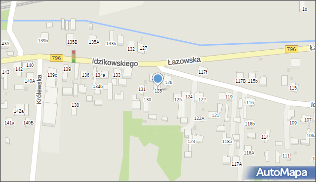 Dąbrowa Górnicza, Idzikowskiego Ludwika, mjr., 128, mapa Dąbrowa Górnicza