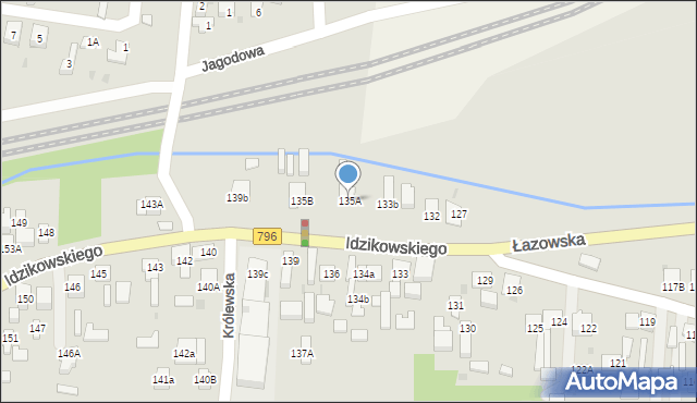 Dąbrowa Górnicza, Idzikowskiego Ludwika, mjr., 135A, mapa Dąbrowa Górnicza