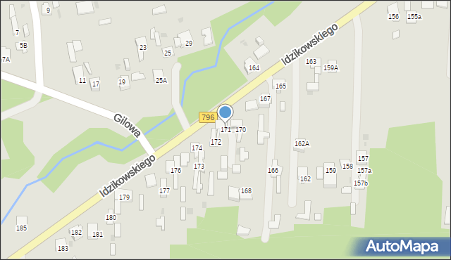 Dąbrowa Górnicza, Idzikowskiego Ludwika, mjr., 171, mapa Dąbrowa Górnicza