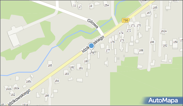 Dąbrowa Górnicza, Idzikowskiego Ludwika, mjr., 179, mapa Dąbrowa Górnicza