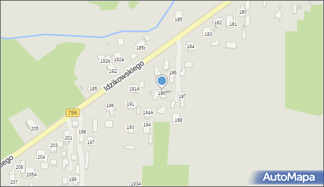 Dąbrowa Górnicza, Idzikowskiego Ludwika, mjr., 190, mapa Dąbrowa Górnicza