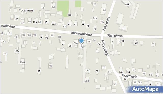 Dąbrowa Górnicza, Idzikowskiego Ludwika, mjr., 79, mapa Dąbrowa Górnicza