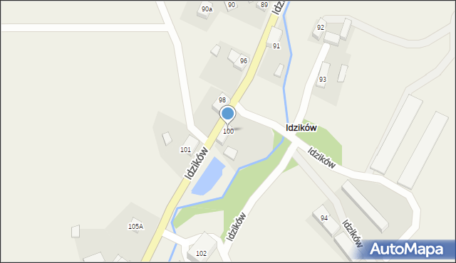 Idzików, Idzików, 100, mapa Idzików