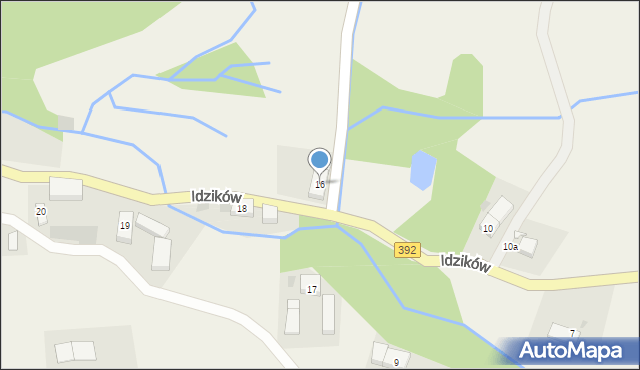 Idzików, Idzików, 16, mapa Idzików