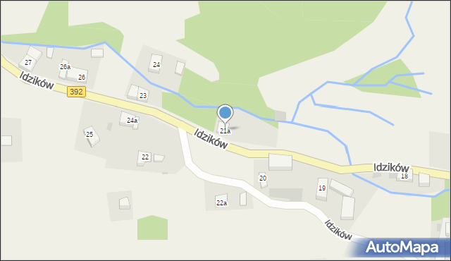 Idzików, Idzików, 21a, mapa Idzików