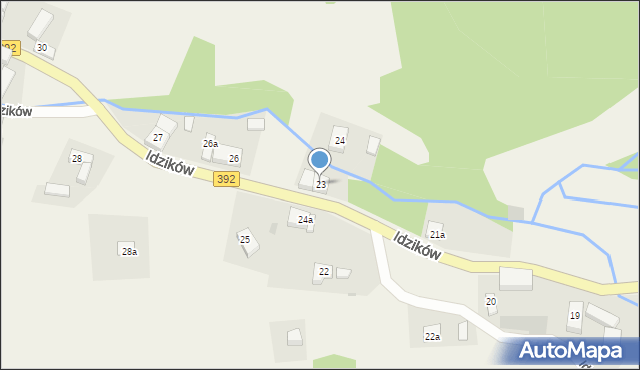 Idzików, Idzików, 23, mapa Idzików
