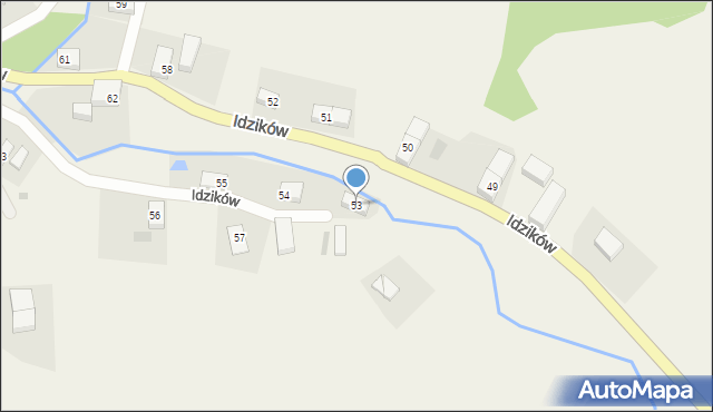 Idzików, Idzików, 53, mapa Idzików
