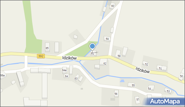 Idzików, Idzików, 61, mapa Idzików