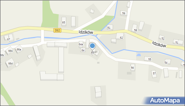 Idzików, Idzików, 63, mapa Idzików