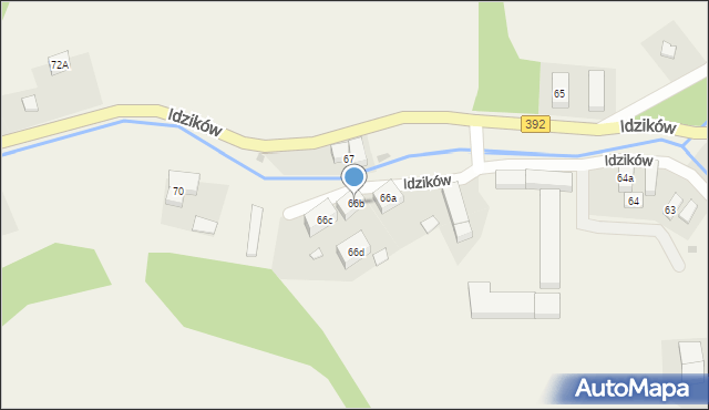 Idzików, Idzików, 66b, mapa Idzików