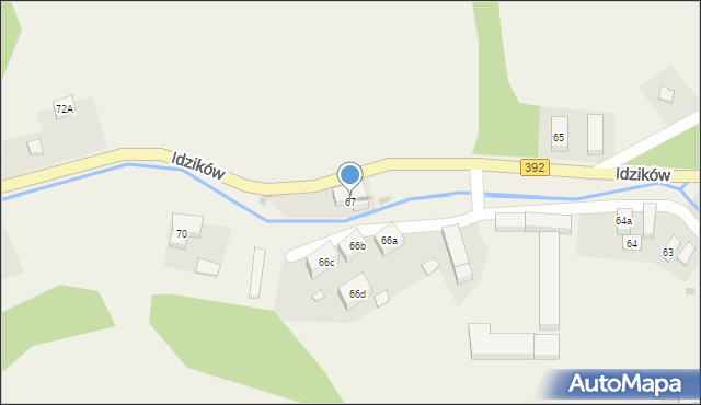 Idzików, Idzików, 67, mapa Idzików