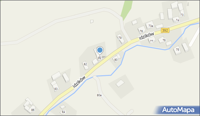 Idzików, Idzików, 81, mapa Idzików