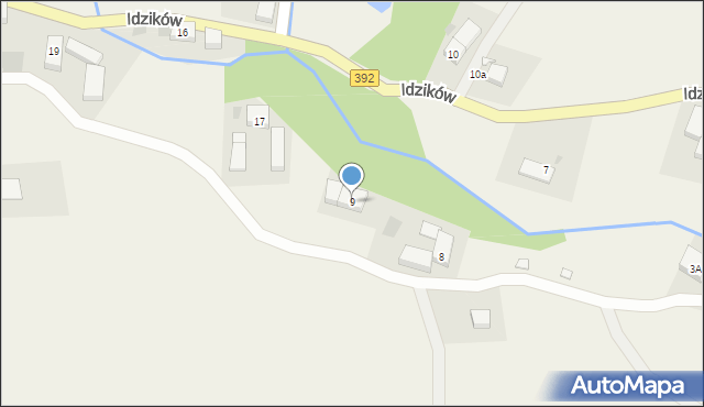 Idzików, Idzików, 9, mapa Idzików