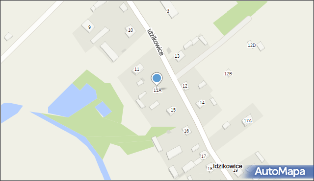 Idzikowice, Idzikowice, 11A, mapa Idzikowice