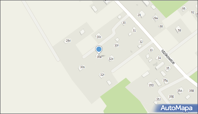 Idzikowice, Idzikowice, 30a, mapa Idzikowice