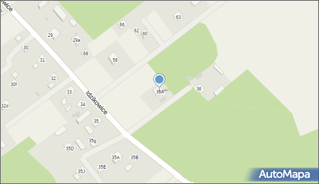 Idzikowice, Idzikowice, 36A, mapa Idzikowice