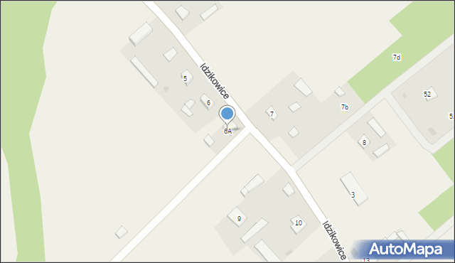 Idzikowice, Idzikowice, 6A, mapa Idzikowice