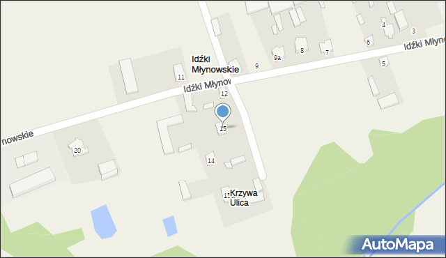 Idźki Młynowskie, Idźki Młynowskie, 15, mapa Idźki Młynowskie