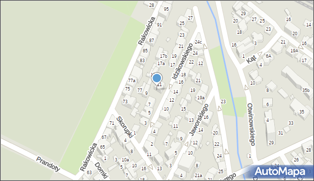 Kraków, Idzikowskiego Ludwika, mjr., 11a, mapa Krakowa
