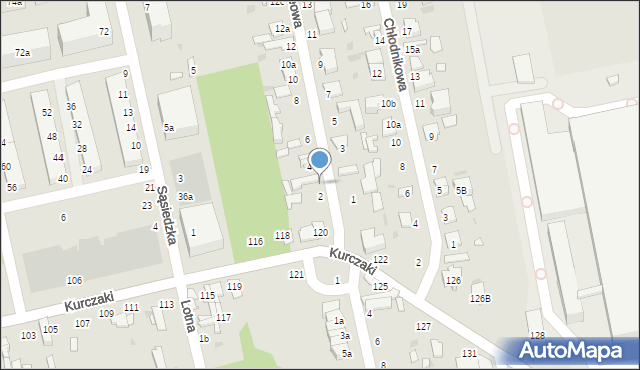 Łódź, Ideowa, 2a, mapa Łodzi