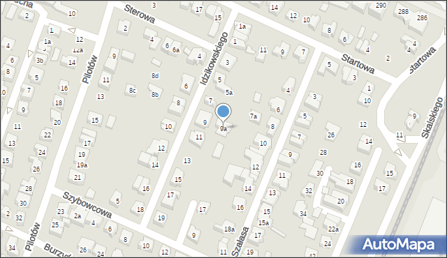 Poznań, Idzikowskiego Ludwika, mjr., 9a, mapa Poznania