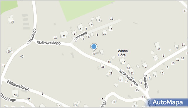 Przemyśl, Idzikowskiego Ludwika, mjr., 20, mapa Przemyśla