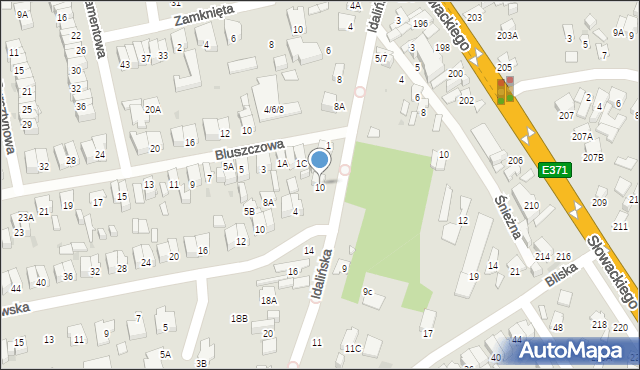 Radom, Idalińska, 10, mapa Radomia