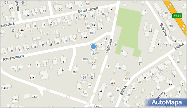 Radom, Idalińska, 18A, mapa Radomia