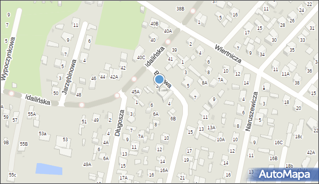 Radom, Idalińska, 43, mapa Radomia