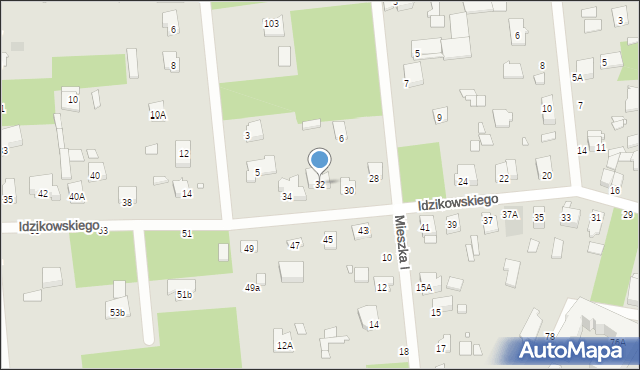 Sulejówek, Idzikowskiego Ludwika, mjr., 32, mapa Sulejówek