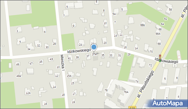 Sulejówek, Idzikowskiego Ludwika, mjr., 37A, mapa Sulejówek