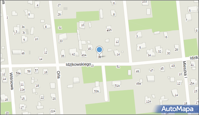 Sulejówek, Idzikowskiego Ludwika, mjr., 38, mapa Sulejówek
