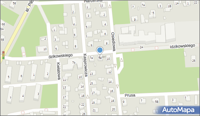 Sulejówek, Idzikowskiego Ludwika, mjr., 5a, mapa Sulejówek