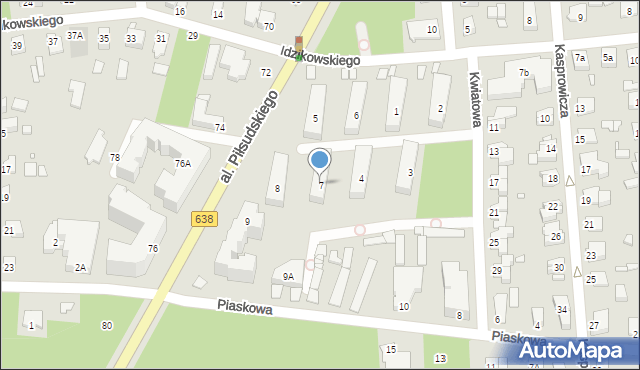 Sulejówek, Idzikowskiego Ludwika, mjr., 7, mapa Sulejówek