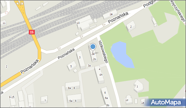 Toruń, Idzikowskiego Ludwika, mjr., 2a, mapa Torunia