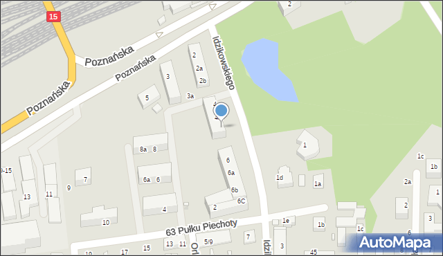 Toruń, Idzikowskiego Ludwika, mjr., 4B, mapa Torunia
